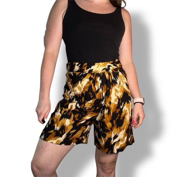 Vintage Pants - Vintage 80s/90s Elastic Waist High Rise Printed Shorts